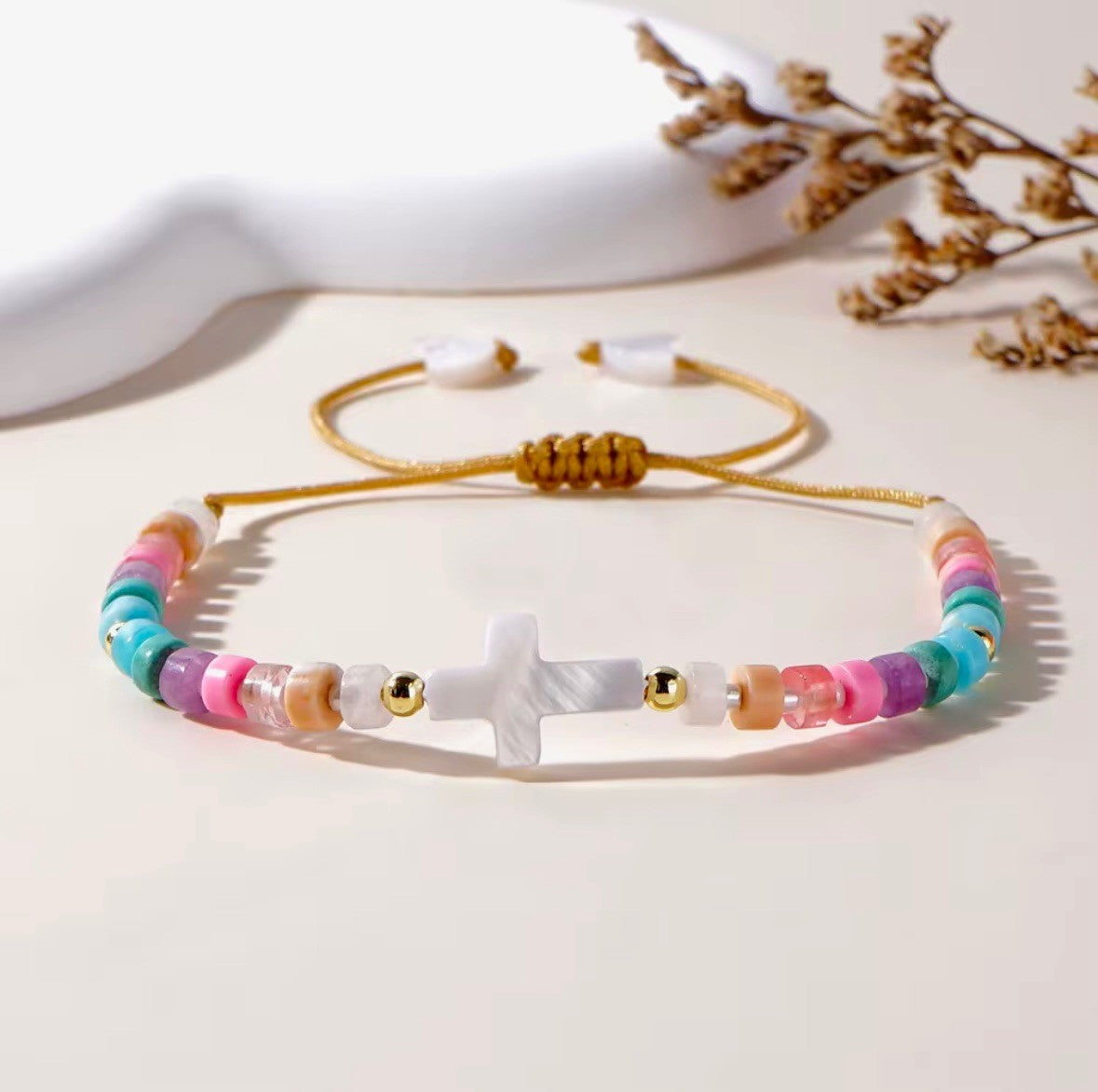 HAND-WOVEN CROSS BRACELET